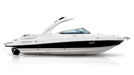 A bow rider boat model on a white background.