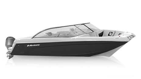 A Hurricane Deck boat modeled on a white background.