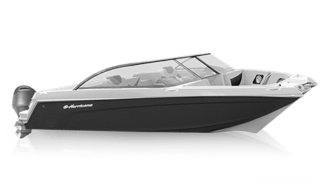 A Hurricane Deck boat modeled on a white background. 